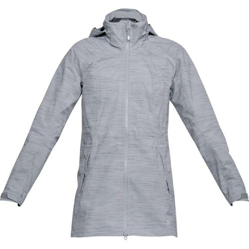 언더아머 Under Armour Outerwear Womens Rain Parka II Hoodie, Overcast Gray/Elemental, Large