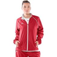 Under Armour Womens Advance Woven Warm-up Jacket Large Red (Medium, Red/White)