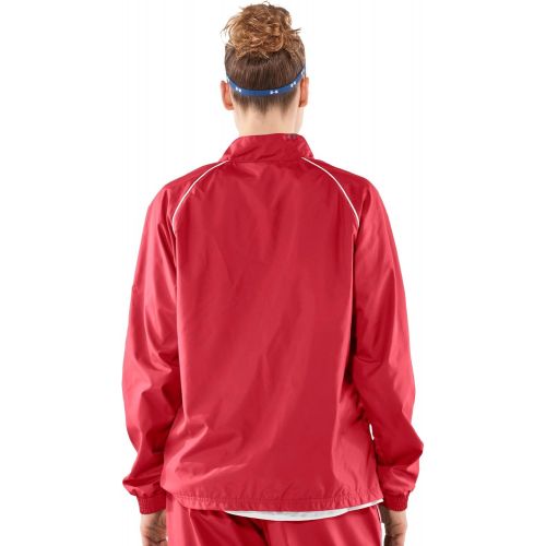 언더아머 Under Armour Womens Advance Woven Warm-up Jacket Large Red (Medium, Red/White)