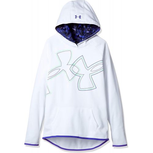 언더아머 Under Armour Girls Armour Fleece Dl Logo Hoodie