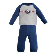 Under the Nile Long Sleeve Raglan Sleeve Shirt and Jogger Pant Set - Navy