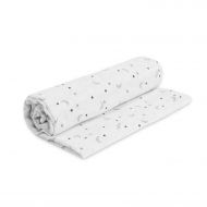 Under the Nile Organic Cotton Baby Muslin Swaddle Blanket (Grey Starry Night Print)