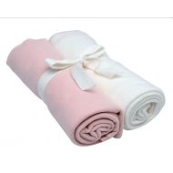 Under the Nile Swaddle Blankets - Blush and Off White 2 Pack
