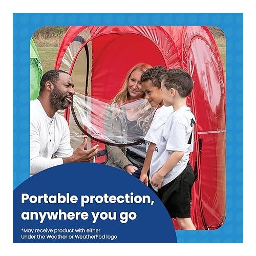  WeatherPod Large 1-Person Pod - Pop-Up Weather Pod, Protection from Cold, Wind and Rain - Black