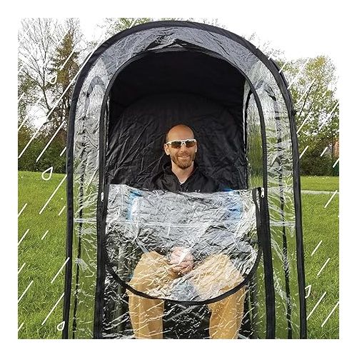  WeatherPod Large 1-Person Pod - Pop-Up Weather Pod, Protection from Cold, Wind and Rain - Black