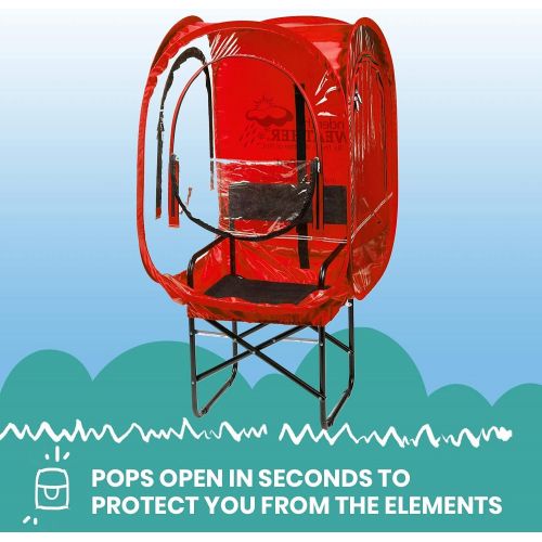  Under the Weather ChairPod 1-Person Wearable Pod for Scooters, Wheelchairs and Folding Chairs, Protection from Cold, Wind and Rain