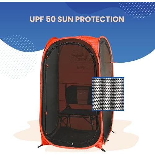  Under the Weather MeshPod 1-Person Pop-up Fine-Gauge Mesh Weather Pod. the Original, Patented WeatherPod