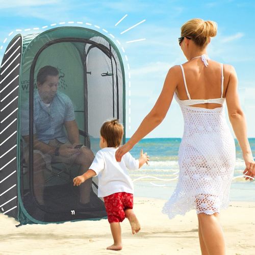  Under the Weather MeshPod 1-Person Pop-up Fine-Gauge Mesh Weather Pod. the Original, Patented WeatherPod