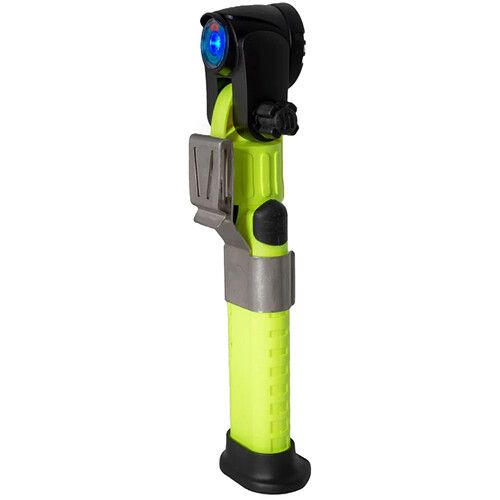  Underwater Kinetics 4AA Lighthouse White-Blue Dual-Beam Right-Angle LED Light (Safety Yellow)