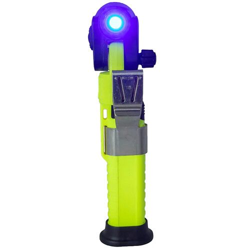  Underwater Kinetics 4AA Lighthouse White-Blue Dual-Beam Right-Angle LED Light (Safety Yellow)