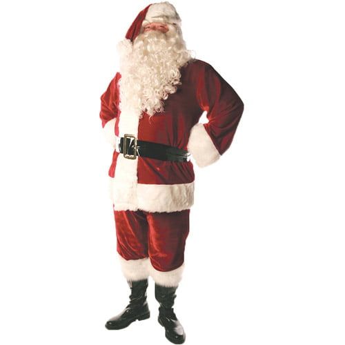  Morris Costumes Lined Santa Suit Adult Costume, Size: 42-46 - One Size