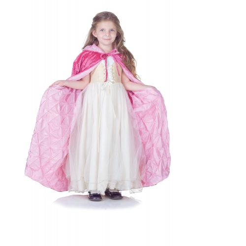  Underwraps Costumes Girls Dark Pink Panne Cape with Light Pink Lining, One Size Childrens Costume