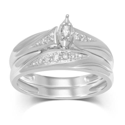  Unending Love 16cttw 10k White Gold Marquise Bridal Set by Pending