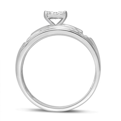  Unending Love 13ct TW Square Top Bridal Ring - White by Unending Love