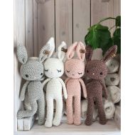 /Unepelotedelaine Baby amigurumi Bunny,crochet bunny and crochet toy for a newborn or child gift,newborn shower