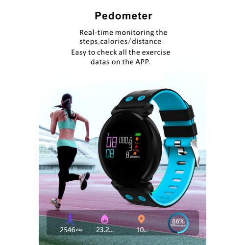  Unexceptionable-Smartwatch Smart Watch Fitness Tracker,H6 Waterproof IP68 Swimming Fitness Tracker Wristband Phone Reminder Push SMS Display on Bracelet Screen Long Standby