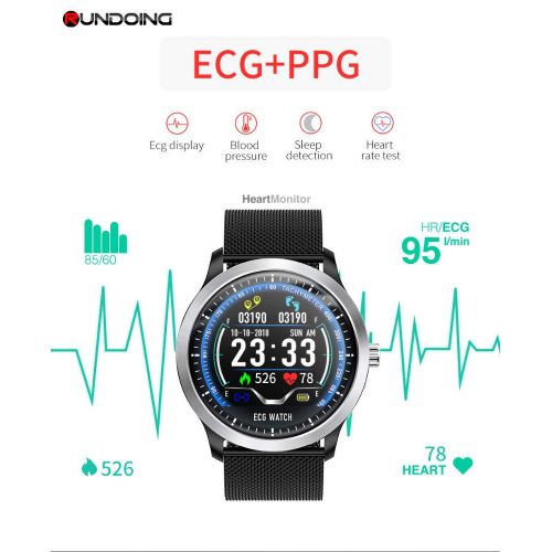  Unexceptionable-Smartwatch Smart Watch Fitness Tracker,N58 ECG PPG Smart Watch with electrocardiograph ECG Display,Holter ECG Heart Rate Monitor Blood Pressure smartwatch