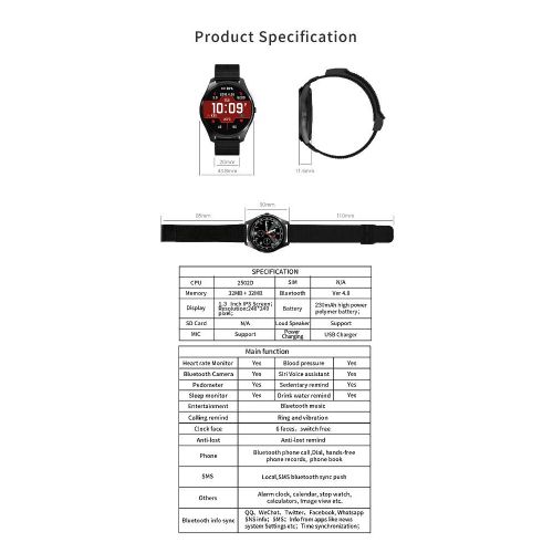  Unexceptionable-Smartwatch Smart Watch Fitness Tracker,SmartWatch X8 Heart Rate Monitor Passometer BT Info sync Facebook Whatsapp Watch Blood Pressure Smart Watch for iOS Android