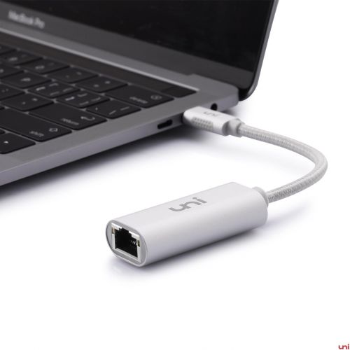  [아마존 핫딜] [아마존핫딜]Uni USB C to Ethernet Adapter, uni USB C [Thunderbolt 3] to 1-Gigabit Ethernet Adapter, Compatible for MacBook Pro 2019/2018/2017, MacBook Air/iPad Pro 2018, Surface Book 2, Pixel 2 an