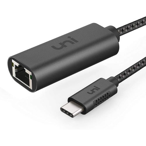  [아마존베스트]Uni USB-C to Ethernet Adapter, uni USB Thunderbolt 3/Type-C to RJ45 Gigabit Ethernet LAN Network Adapter Compatible for MacBook Pro 2018/2017, MacBook Air and More - Gray