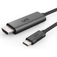 [아마존베스트]Uni USB C to HDMI Cable(4K@60Hz), uni USB Type-C to HDMI Cable [Thunderbolt 3 Compatible] for MacBook Pro 2018/2017, MacBook Air/iPad Pro 2018, Surface Book 2, Samsung S10, and More -