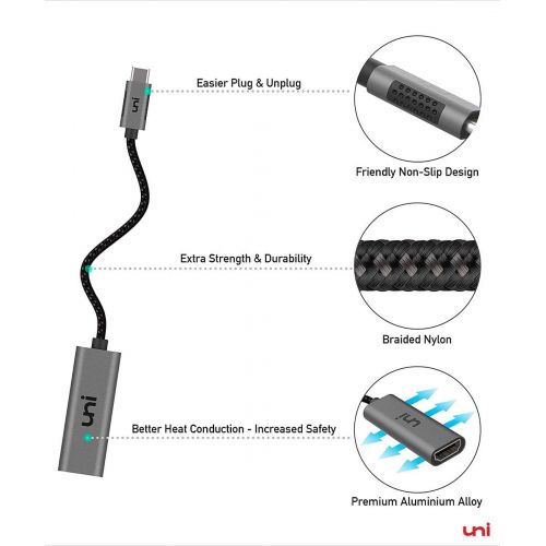  [아마존베스트]Uni USB C to HDMI Adapter (4K@60Hz), uni USB Type-C to HDMI Adapter [Thunderbolt 3 Compatible] for MacBook Pro 2018/2017, MacBook Air/iPad Pro 2018, Samsung Galaxy S10/S9, Surface Book