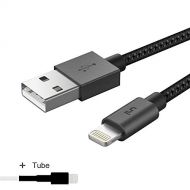 [아마존 핫딜]  [아마존핫딜]Uni Lightning-Kabel, Nylon geflochten [Apple MFi-Zertifizierung], uni Lightning-zu-USB-A-Kabel, angeschlossen Ein einzigartiger Schrumpfschlauch, kompatibel mit iPhone XS Max/XS/XR/X,