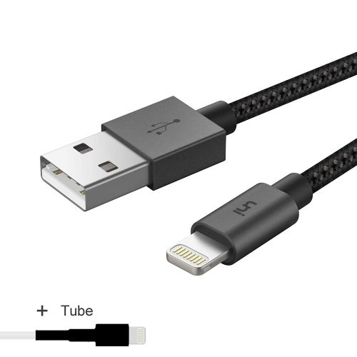  [아마존 핫딜]  [아마존핫딜]Uni Lightning-Kabel, Nylon geflochten [Apple MFi-Zertifizierung], uni Lightning-zu-USB-A-Kabel, angeschlossen Ein einzigartiger Schrumpfschlauch, kompatibel mit iPhone XS Max/XS/XR/X,