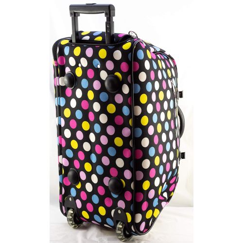  Uni Collections 21-Inch Wheeled Duffle Bag (Polka Dots MultiColor)