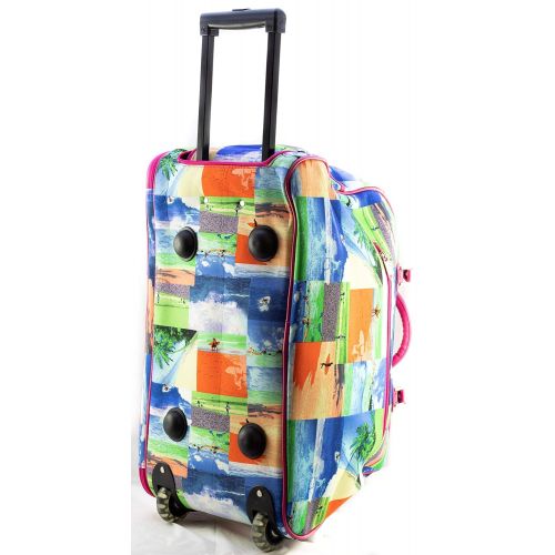  Uni Collections 21-Inch Wheeled Duffle Bag (Polka Dots MultiColor)