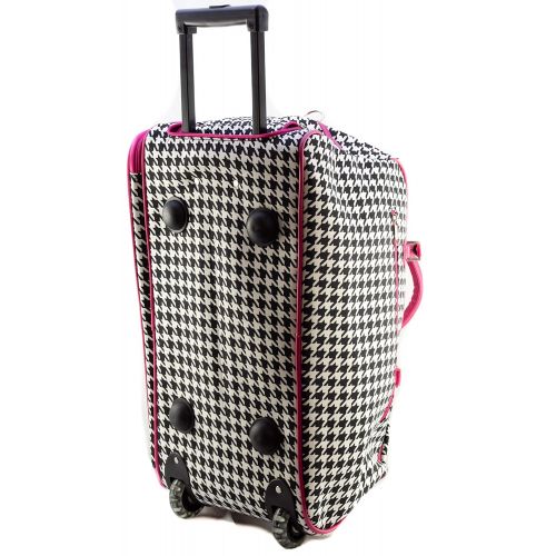  Uni Collections 21-Inch Wheeled Duffle Bag (Chevron Pink White)