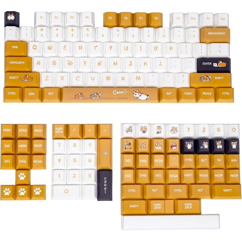  UniCusMech Custom Keycaps - Full 146 Key Set, Dye Sublimation PBT Keycap Set, Cherry Profile, English (US) Layout Suitable for 60%,65%,75% and 100% Form Factor & Custom Mechanical