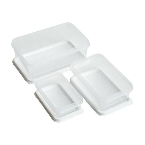  Unica Food Storage Container with Airtight Lid, Stackable Storage Boxes for Cereal, Snacks, BPA-Free, Microwave, Dishwasher & Freezer Safe, Set of 3, White, 7, 14, 18 oz, 4.5x4.5x2.51 in