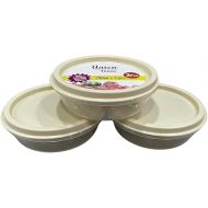 Unica Round Food Container, BPA-free Microwave Bowls with Lids, Airtight Container, Stackable Mixing Bowl Set, Freezer-safe, Dishwasher Safe, Set of 3, 8 oz, 4.56x4.56x1.61 in