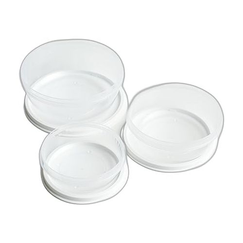  Unica Round Food Container, BPA-free Microwave Bowls with Lids, Airtight Container, Stackable Bowl Set, Freezer-safe, Dishwasher Safe, Set of 3, 7, 15, 18 oz, 6.12x6.12x2.54 in