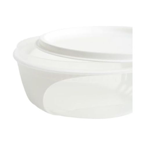  Unica Round Food Container, BPA-free Microwave Bowls with Lids, Airtight Container Serving, Stackable Mixing Bowl Set, Freezer & Dishwasher Safe, Set of 3, White, 16 oz, 6.12x6.12x2.54 in