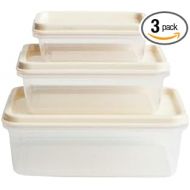 Unica Food Storage Container with Airtight Lid, Stackable Storage Boxes for Cereal, Snacks, BPA-Free, Microwave, Dishwasher & Freezer Safe, Set of 3, 7, 14, 18 oz, 4.5x4.5x2.51 in