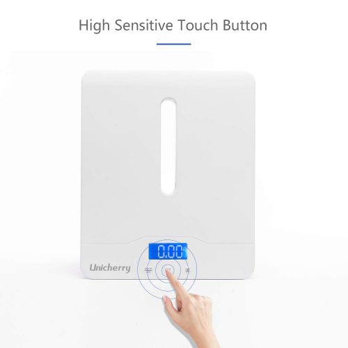  [아마존 핫딜] Unicherry Baby Scale, Multi-Function Digital Baby Scale with Free Growth Chart to Measure Your Baby, Pets Weight Accurately. 3 Weighing Modes, Holding Function, Blue Backlight, Height Tray