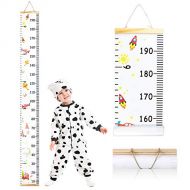 Unicherry Wall Ruler Growth Chart Wood and Canvas | Baby Growth Chart for Boys and Girls | Space-Inspired Cartoon Patterns | Ready to Hang | 79 Inches x 7.9 Inches | Great for Nurseries, Bed