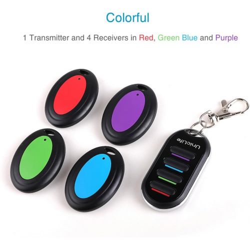  [아마존베스트]Uniclife Key Finder Wireless RF Item Locator, Remote Control, Pet, Cell, Wallet Locator with 4 Receivers