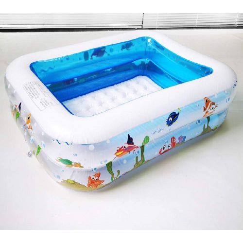  Unicorn VQP Inflatable Pool Kid Babys Bathtub Baby Swimming Pool Cartoon Underwater World Pattern Printed Inflatable Aerated Square Newborns Swimming Pool