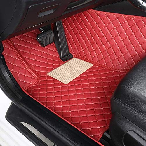  Unicozy Custom Car Floor Mat Front and Rear Liners All Weather for Dodge Journey 2009-2018(Red)