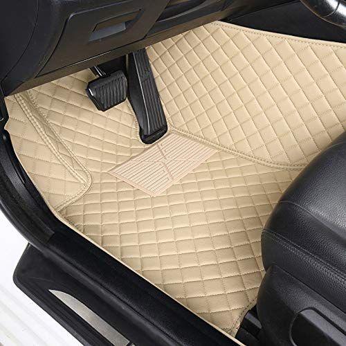  Unicozy Custom Car Floor Mat Front and Rear Liners All Weather for Dodge Journey 2009-2018(Brown)
