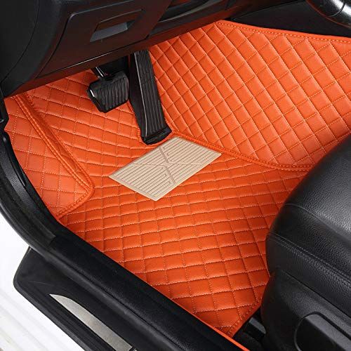  Unicozy Custom Car Floor Mat Front and Rear Liners All Weather for Cadillac CTS 4 Door 2014-2019(Black)