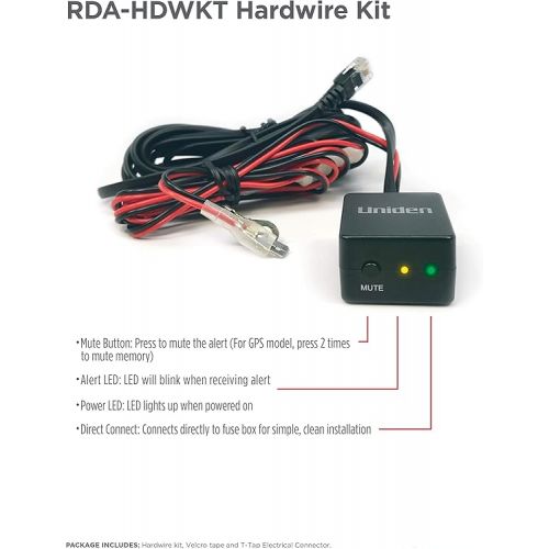  Uniden RDA-HDWKT Radar Detector Smart Hardwire Kit with Mute Button, LED Alert and Power LED, for Uniden R8, R7, R4, R3, R1, DFR9, DFR9BLK, DFR8, DFR7 and DFR6.