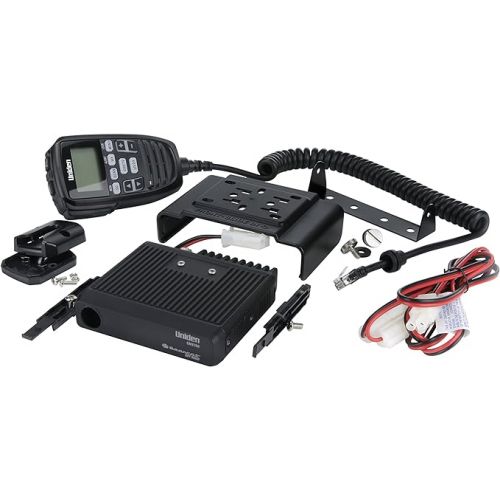  Uniden CMX760 Bearcat Off Road Series Compact Mobile CB Radio, 40-Channel Operation, Ultra-Compact for Easy Mounting, Large 7-Color Backlit LCD Display on Mic with Built-in Speaker Mic, Black