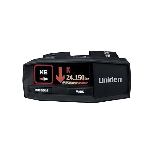  UNIDEN R8 Extreme Long-Range Radar/Laser Detector, Dual-Antennas Front & Rear Detection w/Directional Arrows, Built-in GPS w/Real-Time Alerts, Voice Alerts, Red Light and Speed Camera Alerts (Renewed)