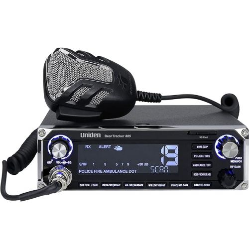  Uniden BEARTRACKER 885 Hybrid Full-Featured CB Radio + Digital TrunkTracking Police/Fire/Ambulance & (BC20) Bearcat 20-Watt External Communications Speaker. Durable Rugged Design