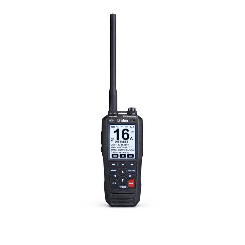  Uniden MHS335BT 6W Class D Floating Handheld VHF Marine Radio with Bluetooth, Text Message Directly to Other VHF Text Message Capable Radios, IPX8 Submersible Design