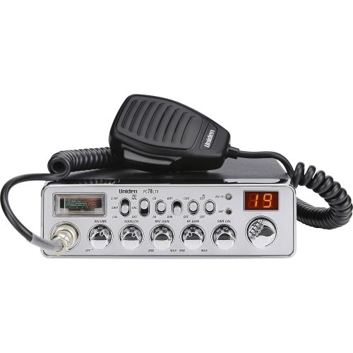  [아마존베스트]Uniden PC78LTX 40-Channel Truckers CB Radio with Integrated SWR Meter, PA Function, Hi Cut, Mic/RF Gain, and Instant Channel 9,Silver